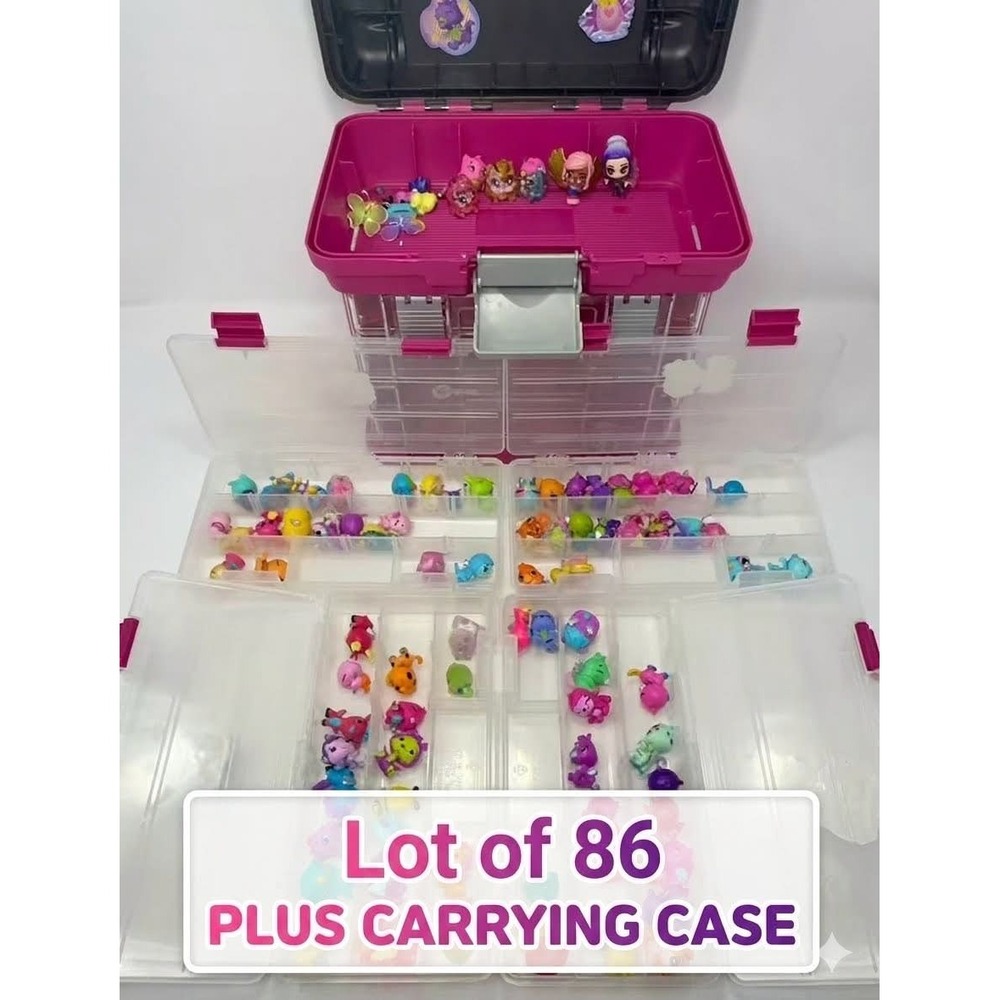 Hatchimals CollEGGtibles Storage‎ Case Organizer w/ 86 Figures Mega Lot Storage